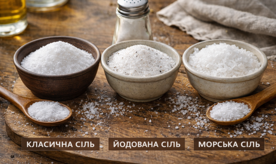 Види солі: класична, йодована та морська — відмінності, властивості та особливості використання
