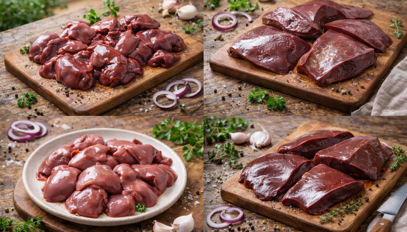 Куряча, свиняча, індича чи яловича печінка